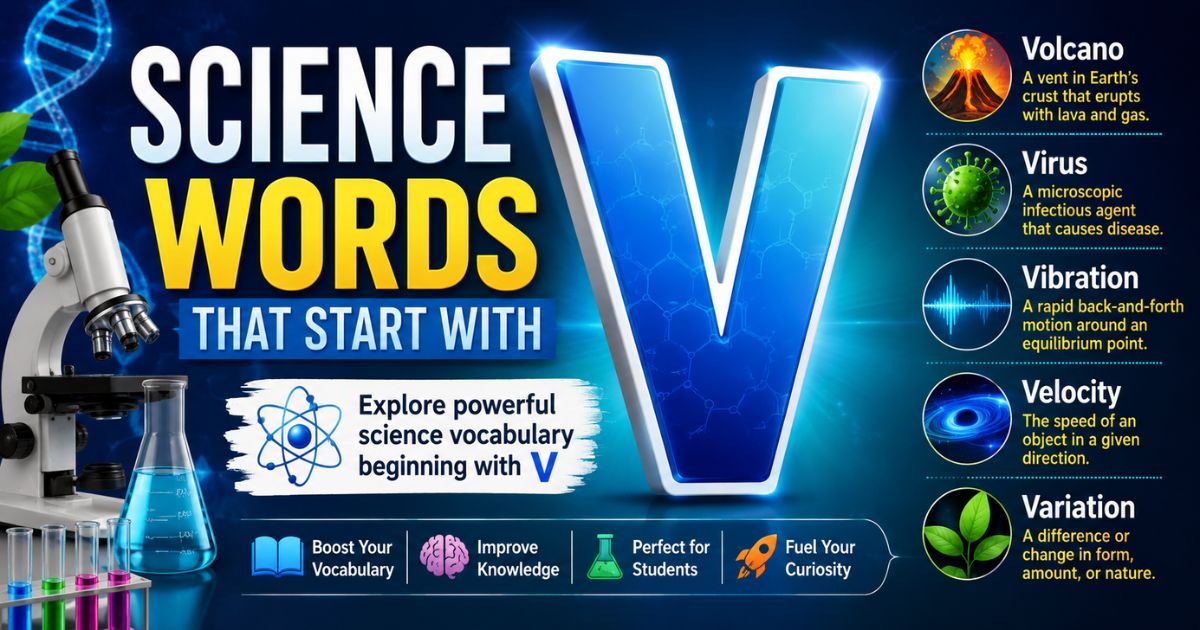 Science Words That Start With V